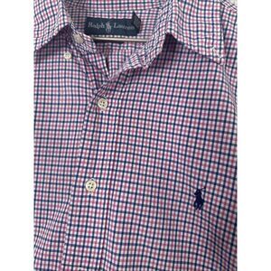 Ralph Lauren Classic‎ Fit Red, White, & Blue  Cotton Shirt XL Classic Fit